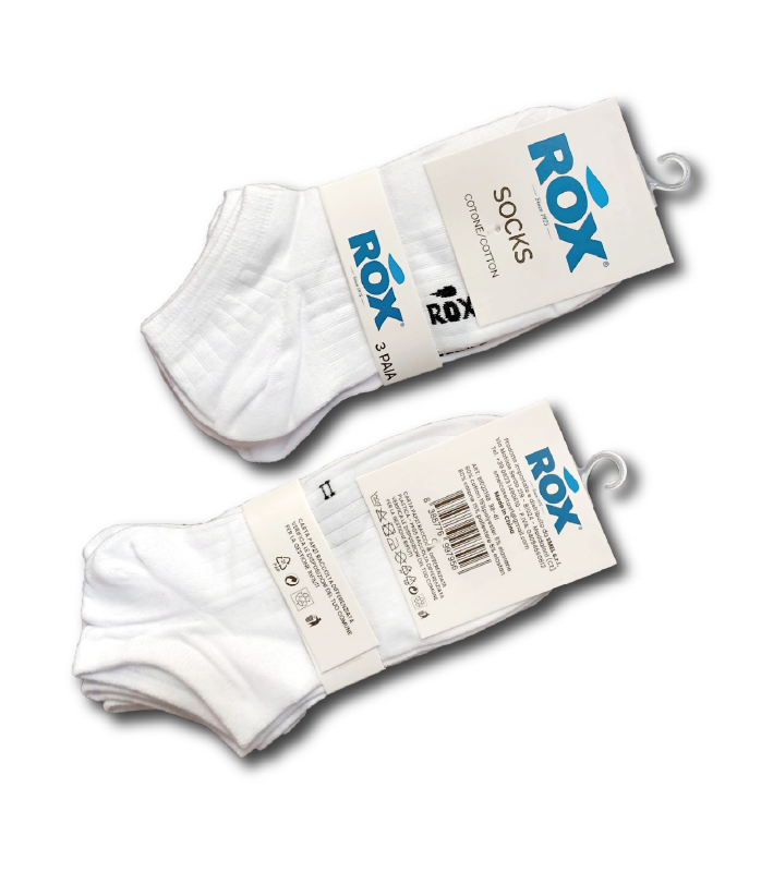 ROX TRIS CALZA SNEAKERS UNIS.35-38 BIANC