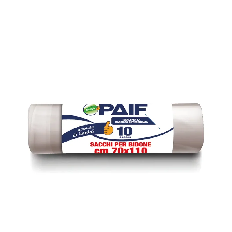 SACCHI N.U.COLORE 70X110 10PZ BIANC