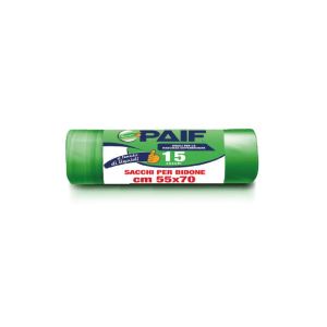 SACCHI N.U.COLORE 55X70 15PZ VERDE