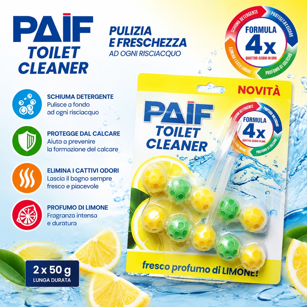 Paif TAVOLETTA WC LIMONE 2 PEZZI - immagine 2