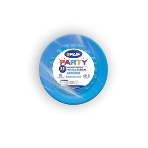 PIATTI FRUTTA 25PZ AZZURRO