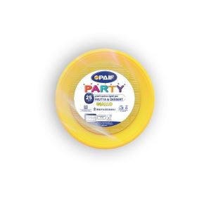 PIATTI FRUTTA 25PZ GIALLO