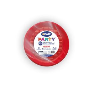 PIATTI FRUTTA 25PZ ROSSO
