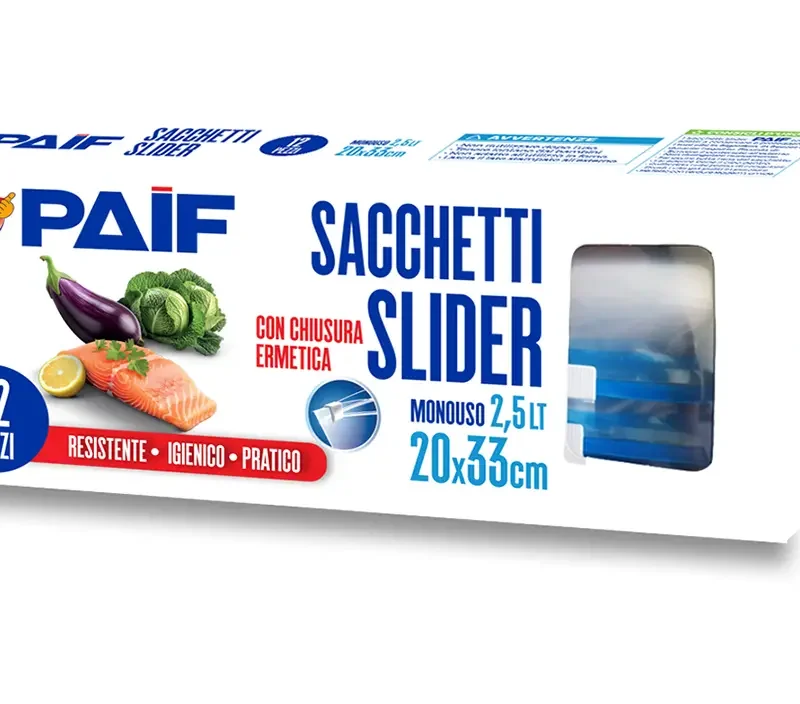 SACCHI SLIDER 20X33CM 12PZ
