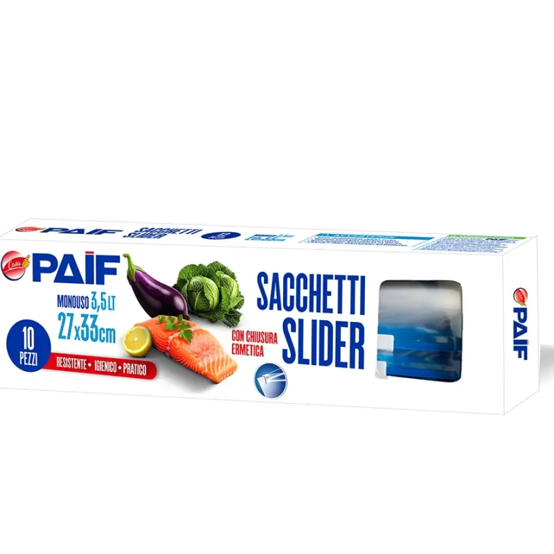 SACCHI SLIDER 27X33CM 10PZ