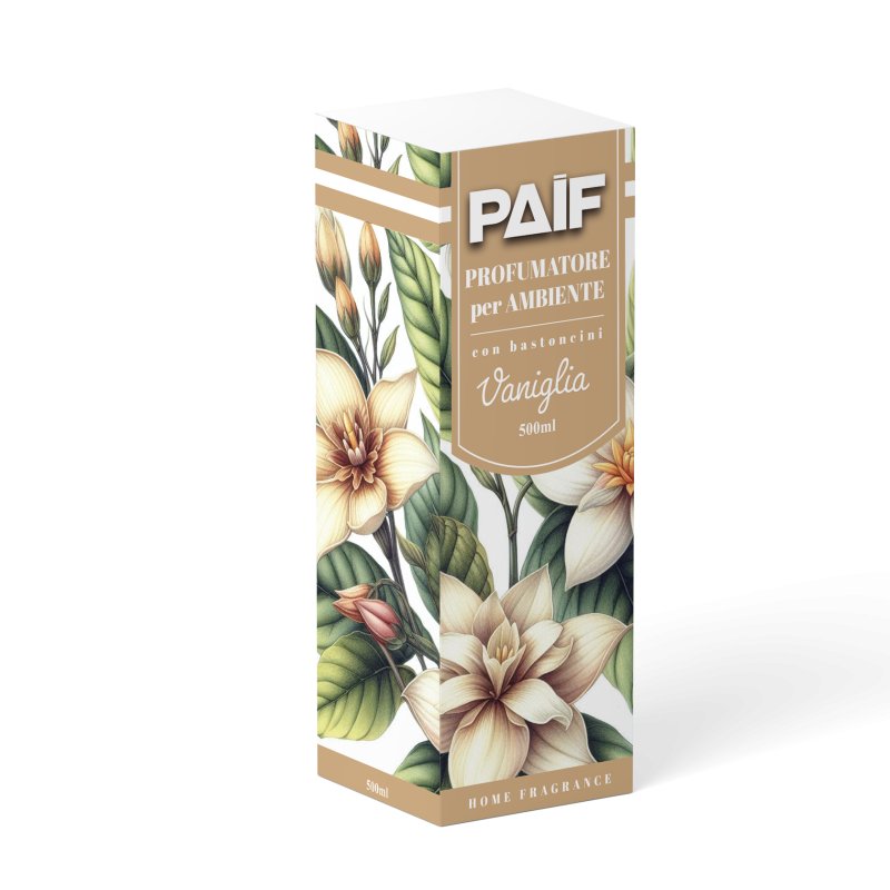 PROFUMATORE CON BACCHETTE 500ML VANIGLIA